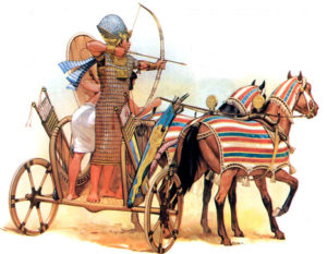 Фараон Рамзес II на колеснице, 1288 г. до н.э.