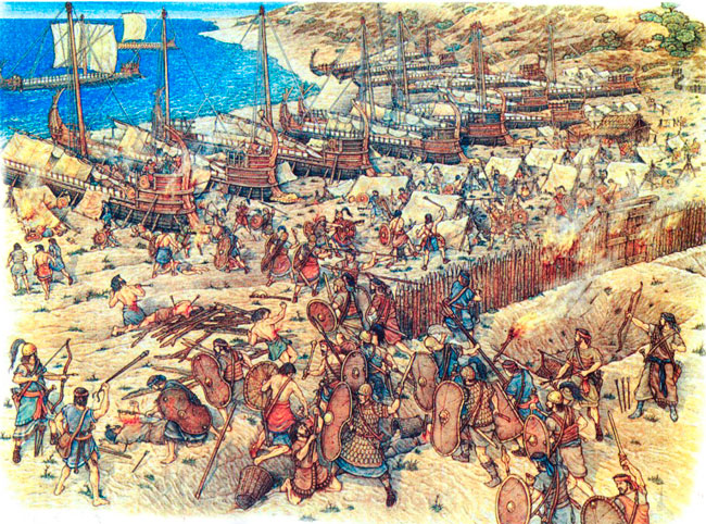 Штурм троянцами микенских укреплений в бухте Бешика