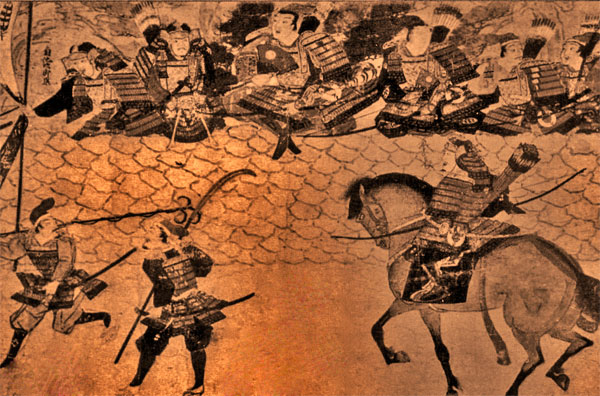 Самурайские командиры ожидают прибытие монголов