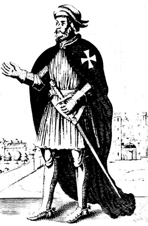 Рыцарь-госпитальер в военной одежде, начало XIV в