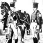 Офицер и полковой трубач гусарского полка, 1805 год