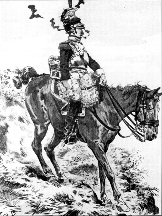 Солдат 5-го Кирасирского в походной форме, 1812 год
