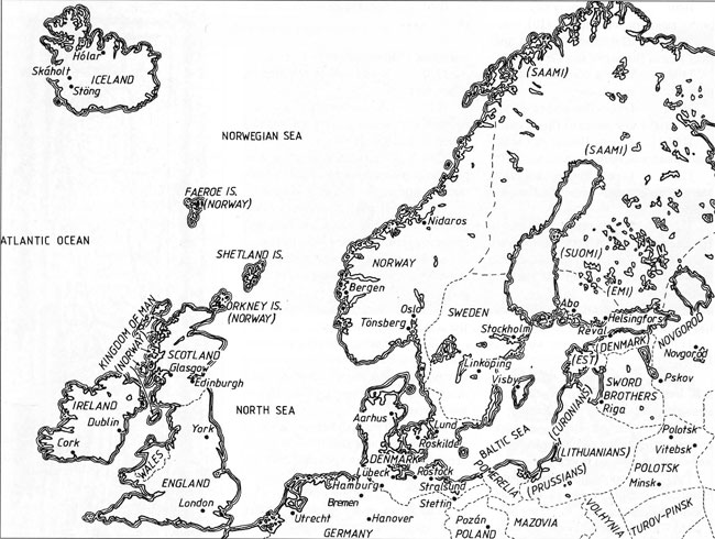 Скандинавские королевства, 1220 г.