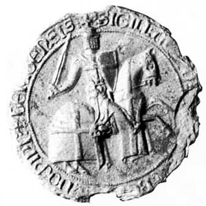 Печать Иоанна II д`Ибелина, правителя Бейрута, 1260 г.