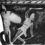 Изображение персидского лучника. Античная ваза, 460 г. до н.э.