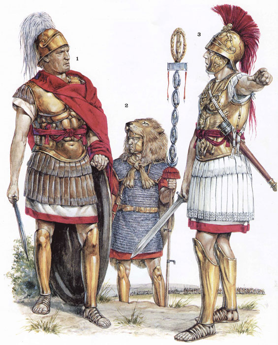 Римский трибун, римский знаменосец, римский консул