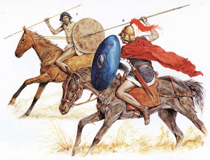 Нумидийский конник и римский всадник