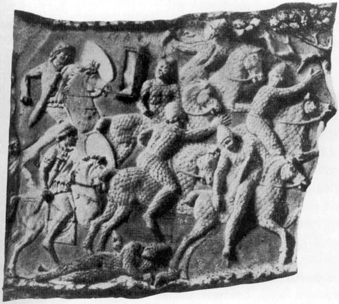 Сцена с колонны Траяна с участием сарматской конницы.