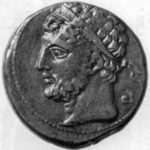 Нумидийская монета с профилем царя Сифакса
