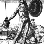 Гравюра, изображающая пикта, 1590 г.
