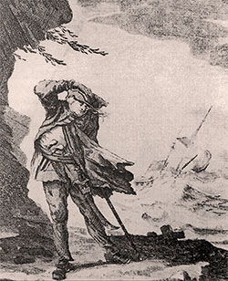 Пират Эдвард Лоу во время урагана