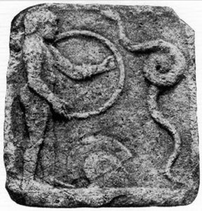 воин-периэк, снимающий щит