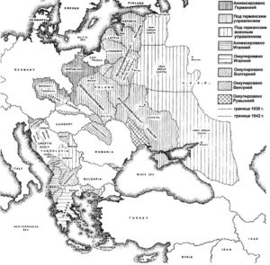 Карта оккупированной Европы