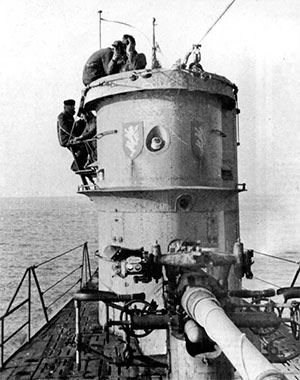 Вид на палубное орудие лодки VII серии