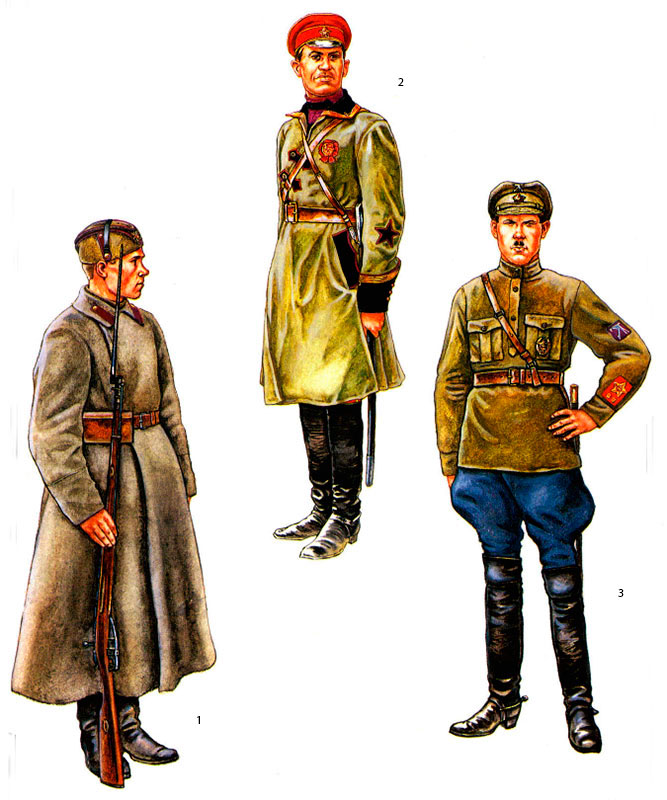 Форма курсантов военно-учебных заведений РККА, 1918-1922