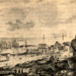 Одесса. Вид на порт в начале XIX в. Гравюра