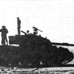 Совещание перед боем, на крыше танка «Centurion» из 460-й танковой бригады.