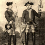 Мушкетер и сержант армейского пехотного полка, 1759 г