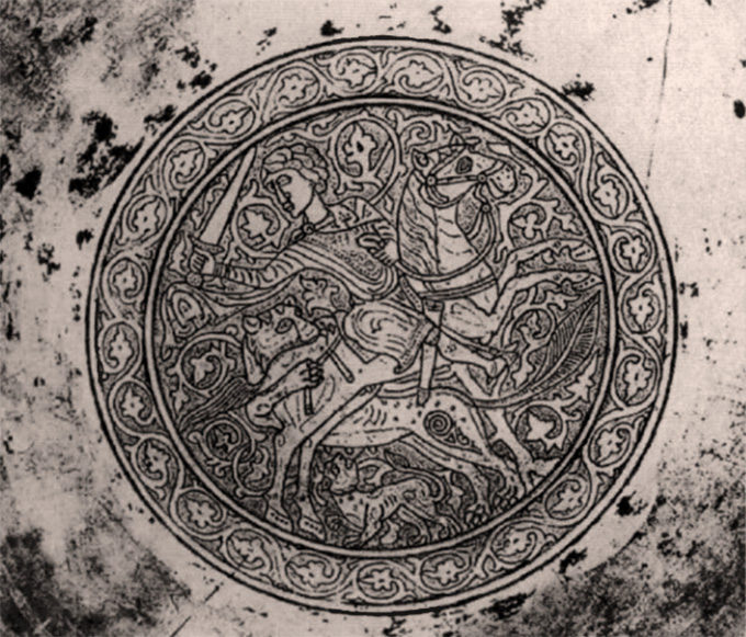 Серебряная тарелка XII века из Константинополя. 