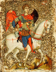 икона XIII века святого Георгия