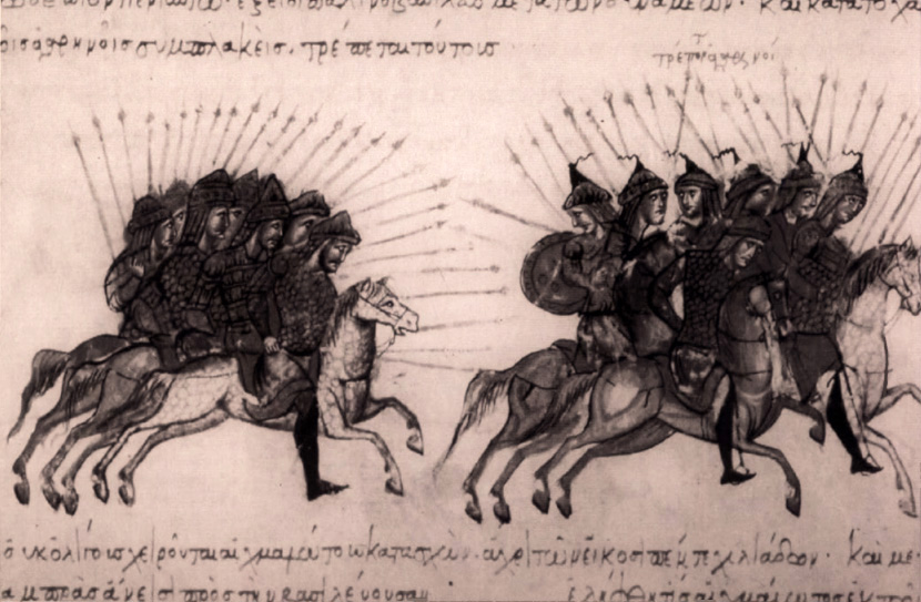 Византийское войско преследует арабов