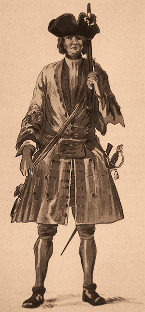 Фузилер, полк Лионуа, 1720 г