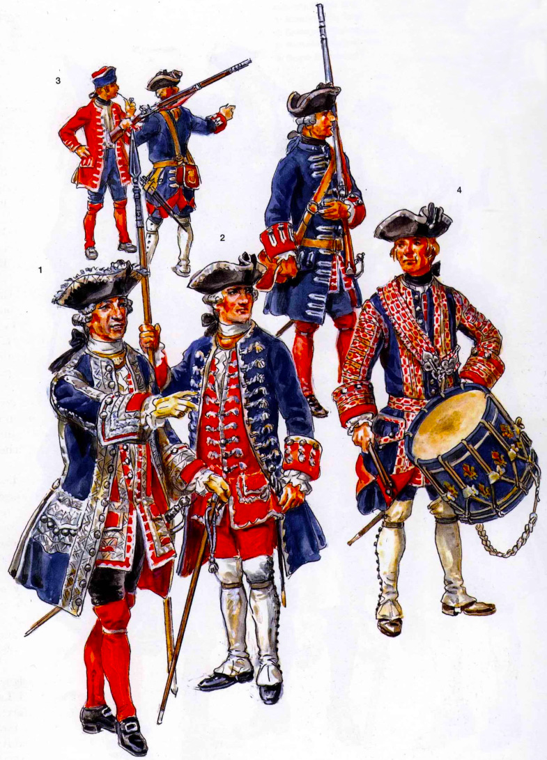 Gardes-Francaise (французская гвардия), 1740-1750 гг.